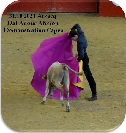 10 31 10 2021 arzacq dal adour aficion demonstration tauromachie espagnole capea