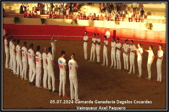 05 07 2024 gamarde ganaderia dagelos concours de cocardes vainqueur axel paquero