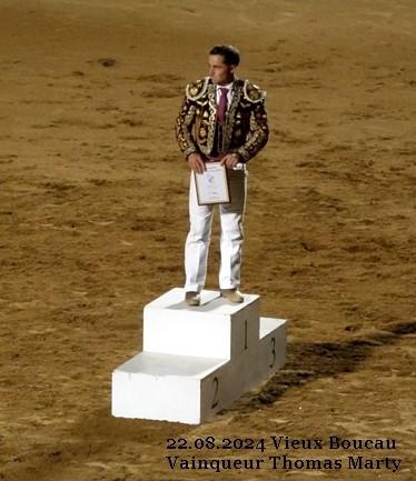 22 08 2024 vieux boucau 4 troupeaux championnat vaches sans corde vainqueru thomas marty 1