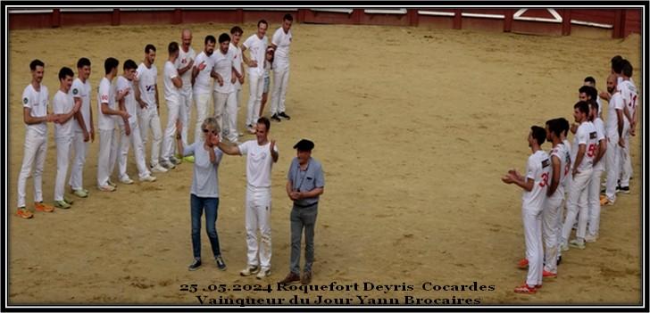 25 05 2024 roquefort ganaderia deyris concours cocardes vainqueur yann brocaires